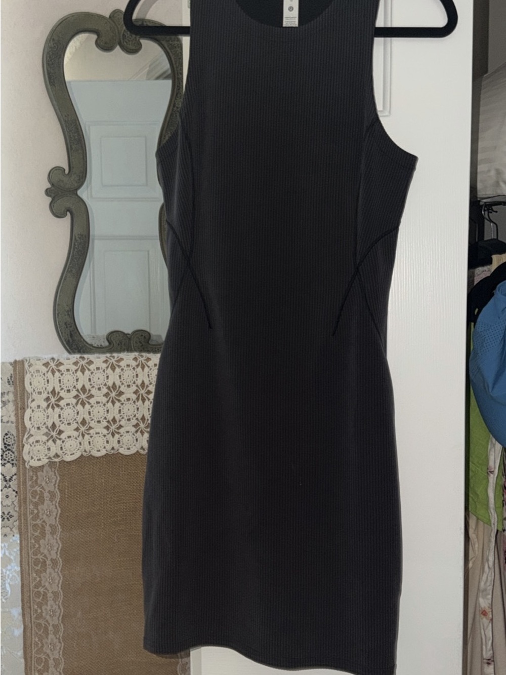 lululemon brand new never worn size 10 :) athletica Black Ribbed Midi Dress